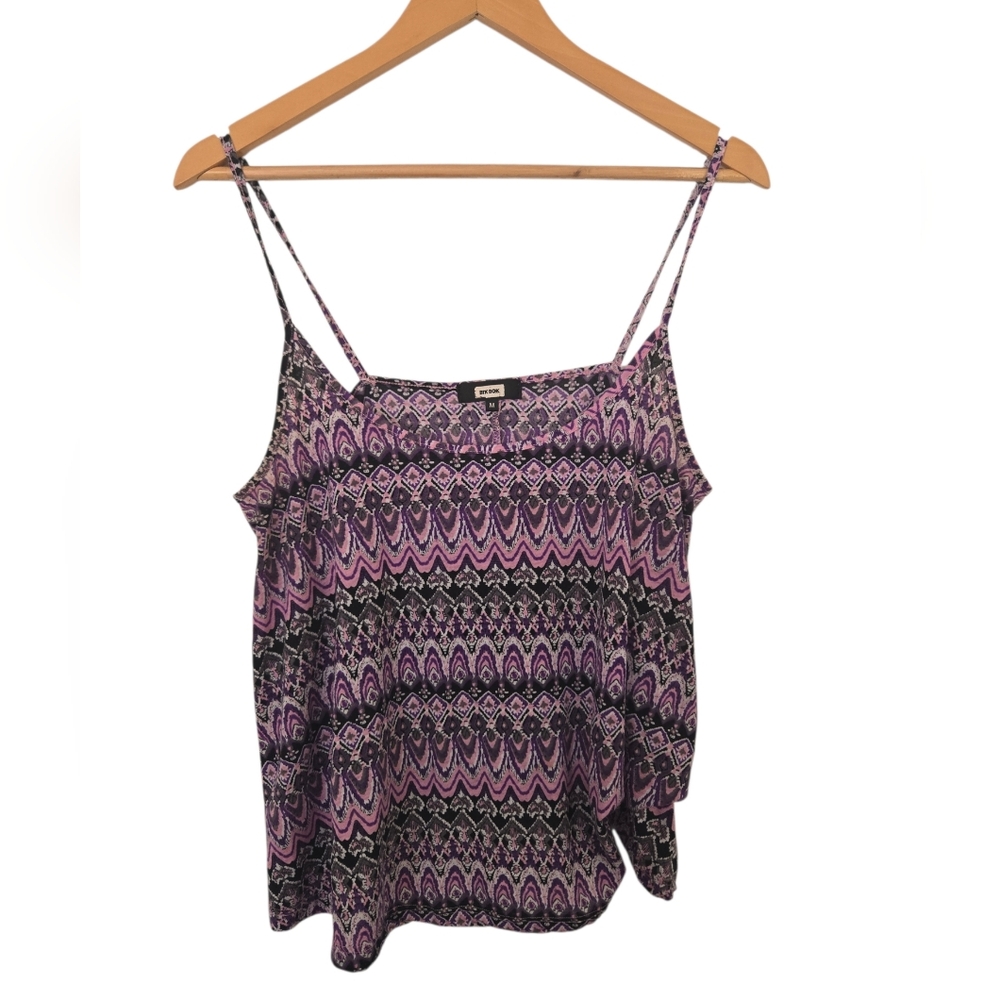 Bik Bok Cropped Baby Tank Purple and Black Size Medium